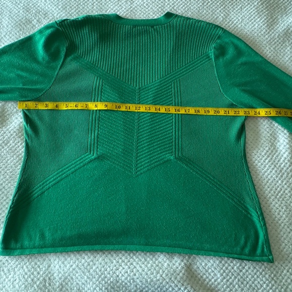 💙 89th + Madison Green Open Front Cardigan – XL – Ribbed Knit Office Basic - Picture 4 of 12